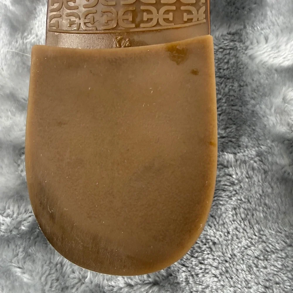 Sam Edelman Bay Studded Slide Sandals White Saddle Croc Embossed Leather 8.5